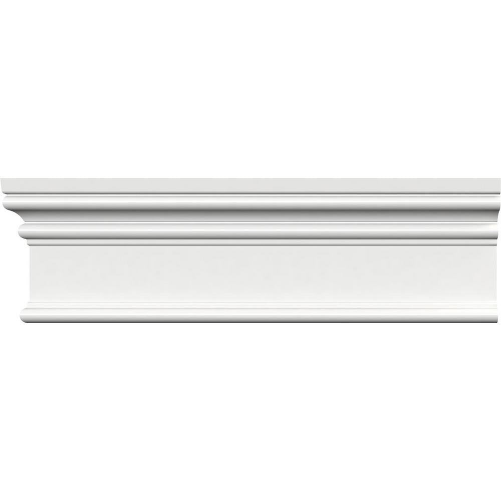 Ekena Millwork 3-1/2 in. x 1 in. x 96 in. RB3 Casing Moulding, PVC (12-Pack)