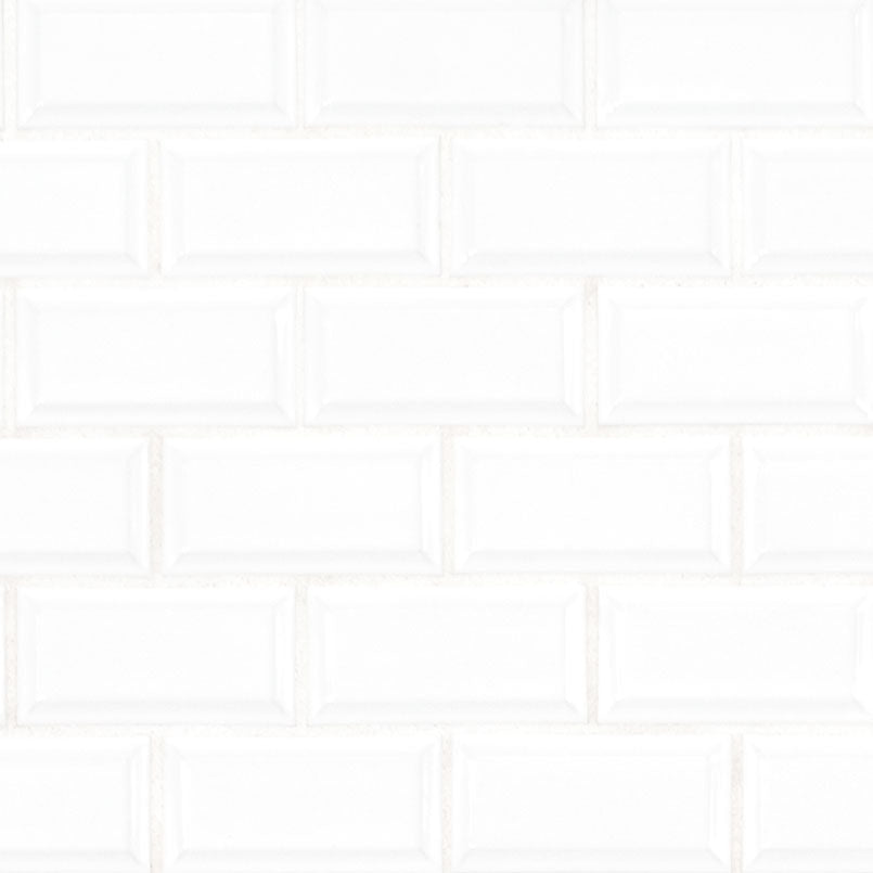 MSI Bright White Bevel 11.47 in. x 11.63 in. x 6 mm Glossy Porcelain Mesh-Mounted Mosaic Tile (13.35 sq. ft. / case)