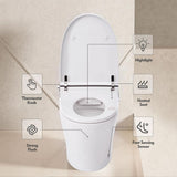 Abruzzo Smart Bidet Toilet with Heated Seat and Foot Sensor Flush