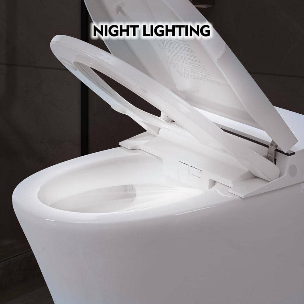 Abruzzo Elongated Smart Bidet Toilet with Sensor Flush & Night Light