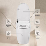 Abruzzo Tankless Elongated Smart Toilet Bidet with Auto Flush and Heated Seat