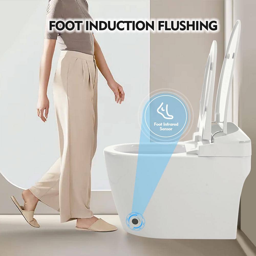 Abruzzo Tankless Elongated Smart Toilet Bidet with Auto Flush and Heated Seat