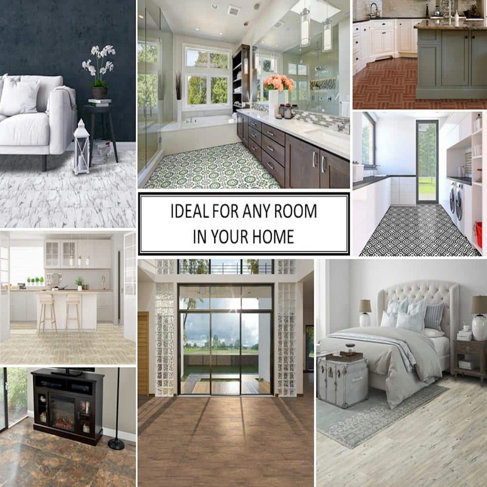 ACHIM Nexus White 12 in. x 12 in. Peel and Stick Solid Vinyl Tile (20 sq. ft./case)