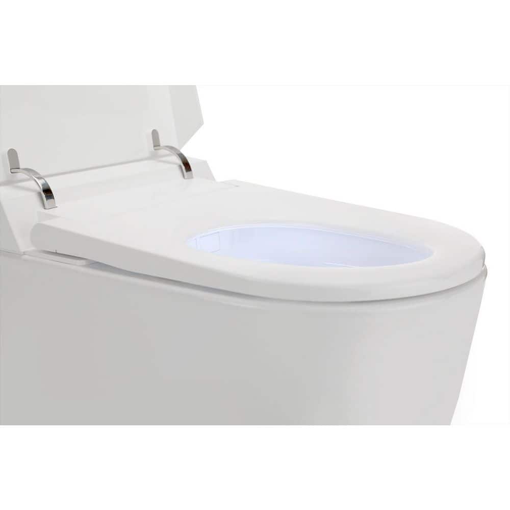 Alpha Bidet UXT Pearl 1.28 GPF Elongated Smart Toilet With Next Gen Bidet Tech, White