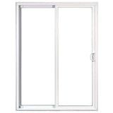 72 in. x 80 in. 50 Series White Vinyl Sliding Patio Door Left-Hand Fixed Panel with Blinds