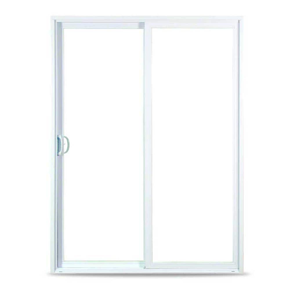 72 in. x 80 in. 50 Series White Vinyl Left-Hand Sliding Patio Door