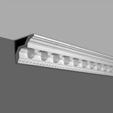 American Pro Decor 3-15/16 in. x 3-5/8 in. x 94-1/2 in. Egg and Dart with Acanthus Corbel Polyurethane Crown Moulding 15-1/2 LF (2-Pack)