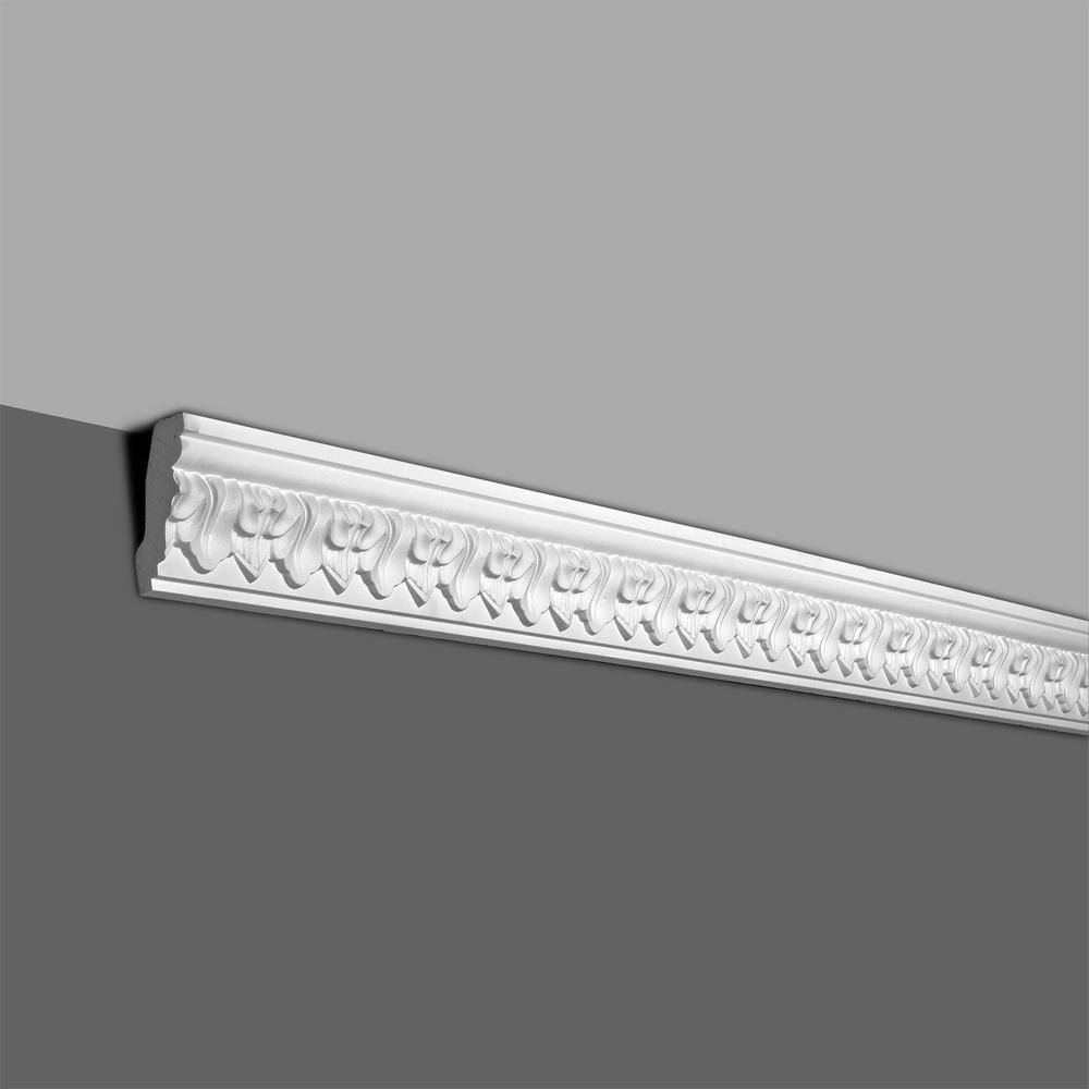 American Pro Decor 2-5/8 in. x 1-1/4 in. x 94-1/2 in. Leaf Polyurethane Crown Moulding Pro Pack 47 LF (6-Pack)