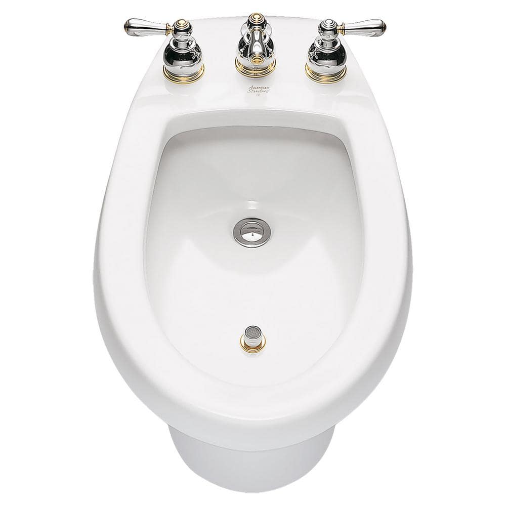 American Standard Cadet Round Bidet in White for Deck Mounted Fitting