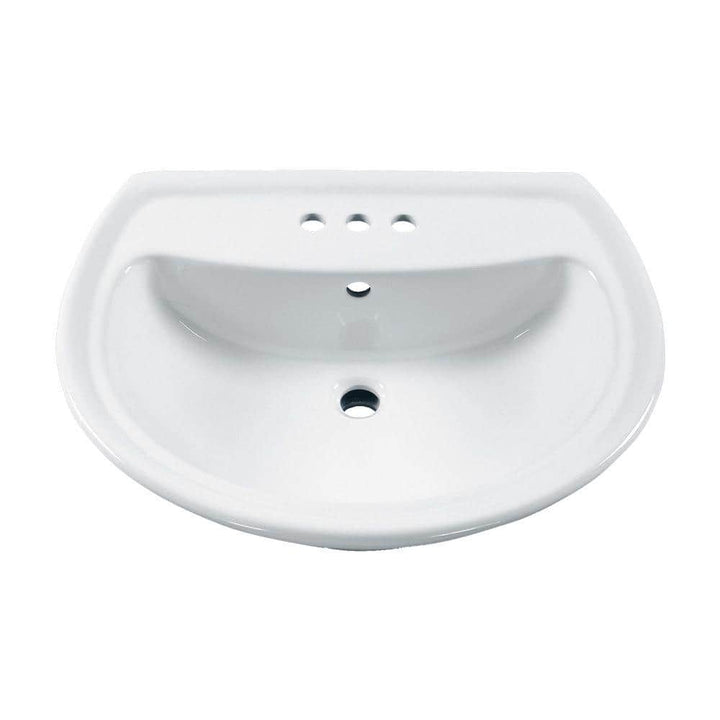 American Standard Cadet 6 in. Pedestal Sink Basin with 4 in. Faucet Centers in White