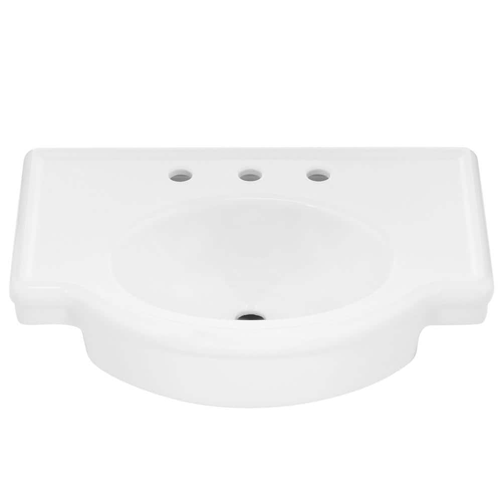 American Standard Retrospect 27 in. W Pedestal Sink Basin in White