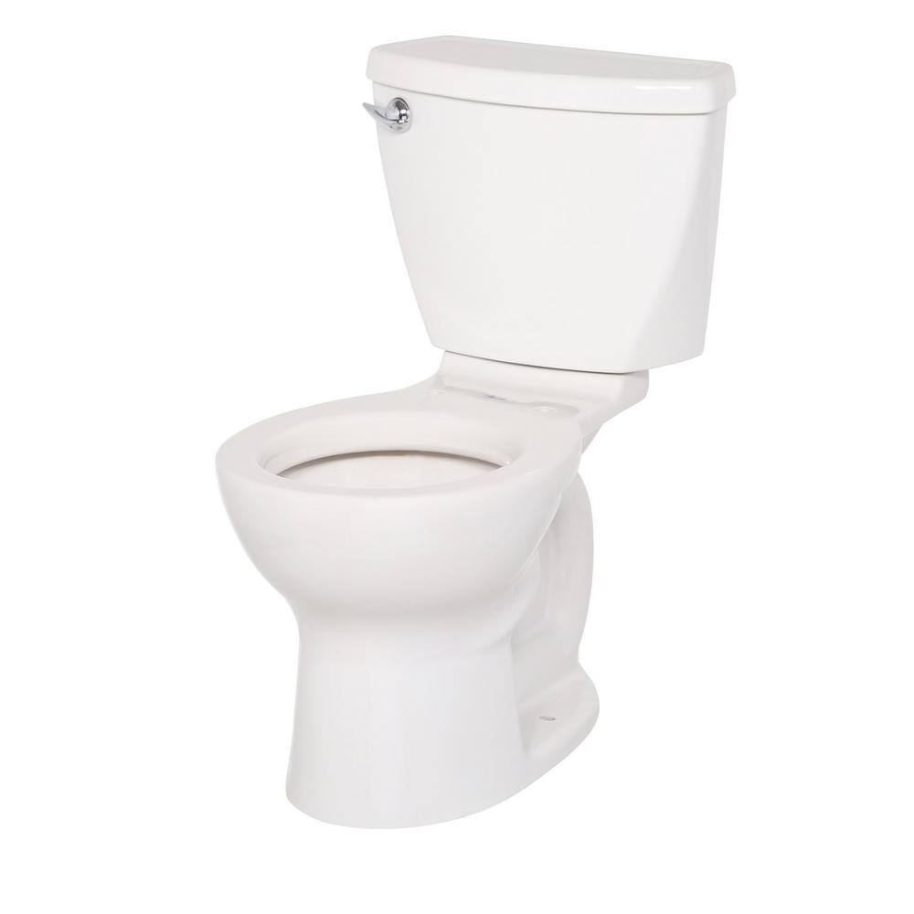American Standard Cadet 3 White Round Standard Height 2-Piece Toilet, 10-in Rough-In