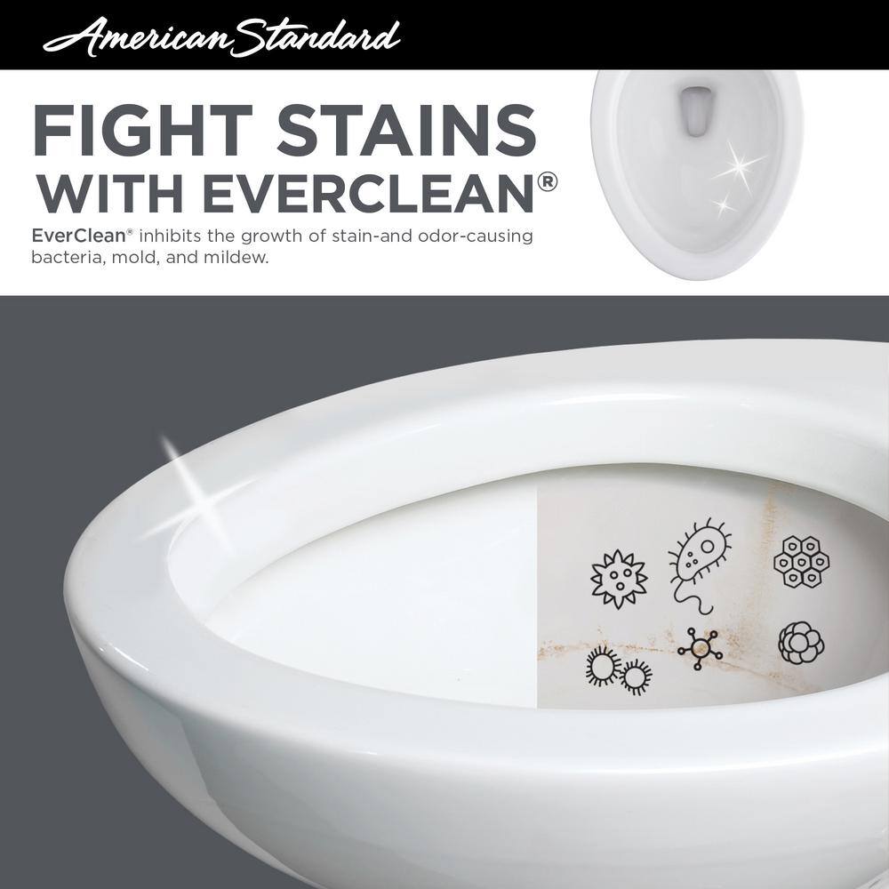 American Standard Cadet 3 White Round Standard Height 2-Piece Toilet, 10-in Rough-In