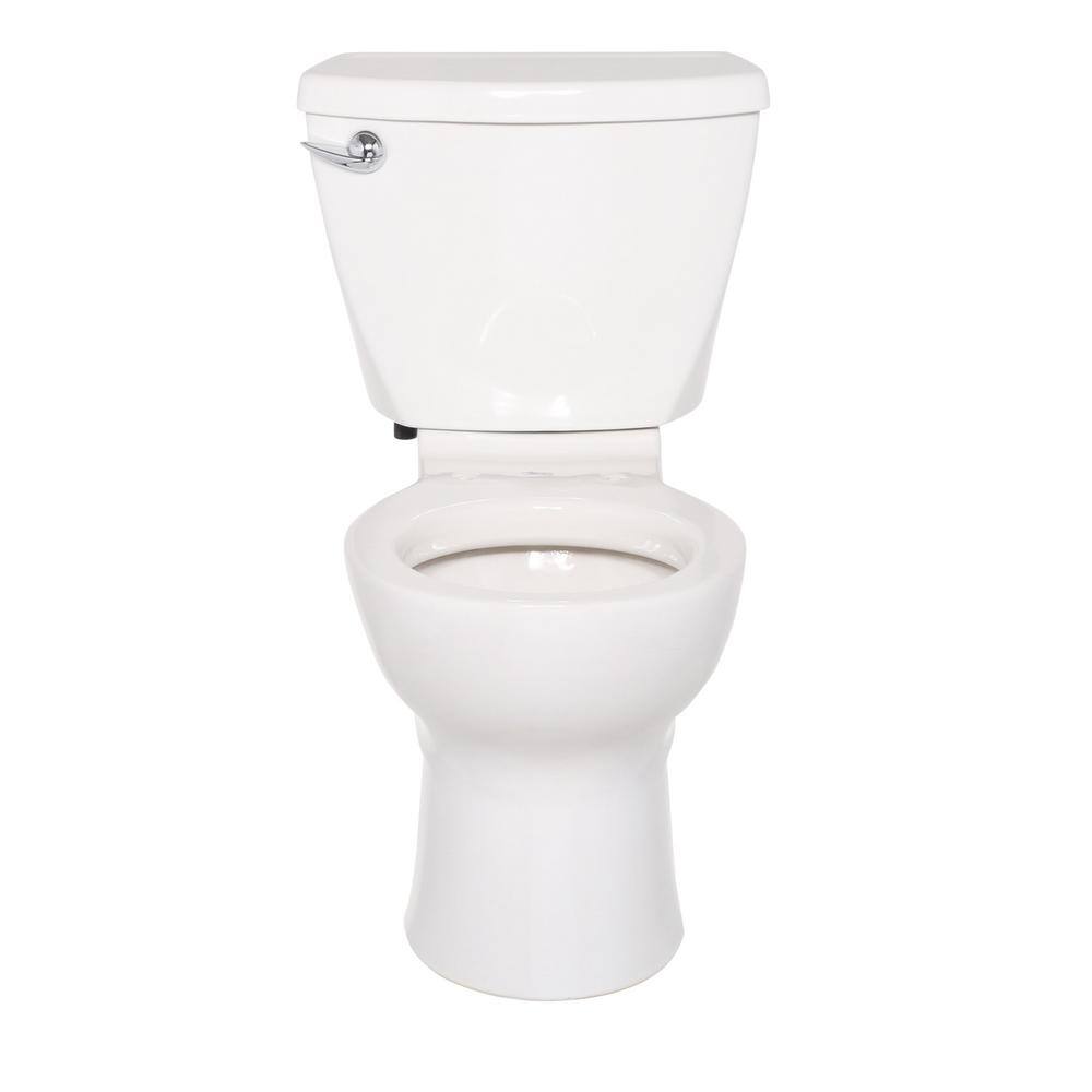 American Standard Cadet 3 White Round Standard Height 2-Piece Toilet, 10-in Rough-In