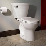 American Standard Cadet 3 White Round Standard Height 2-Piece Toilet, 10-in Rough-In