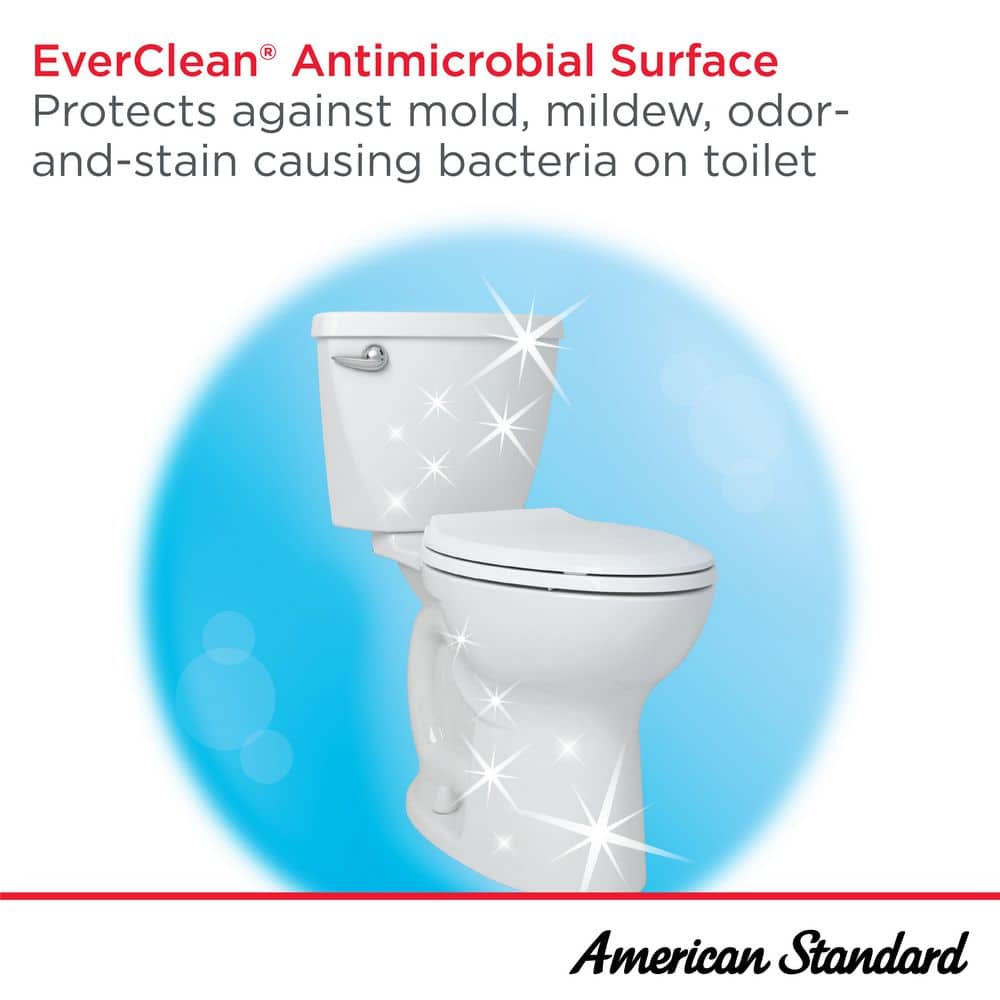 American Standard Cadet 3 Decor Tall Height 2-Piece 1.28 GPF Single-Flush Elongated Toilet with Slow-Close Seat, White