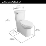 American Standard Cadet 3 Decor Tall Height 2-Piece 1.28 GPF Single-Flush Elongated Toilet with Slow-Close Seat, White