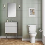 American Standard Cadet White Round Chair Height 2-Piece Toilet, 12-in Rough-In, ADA Compliant