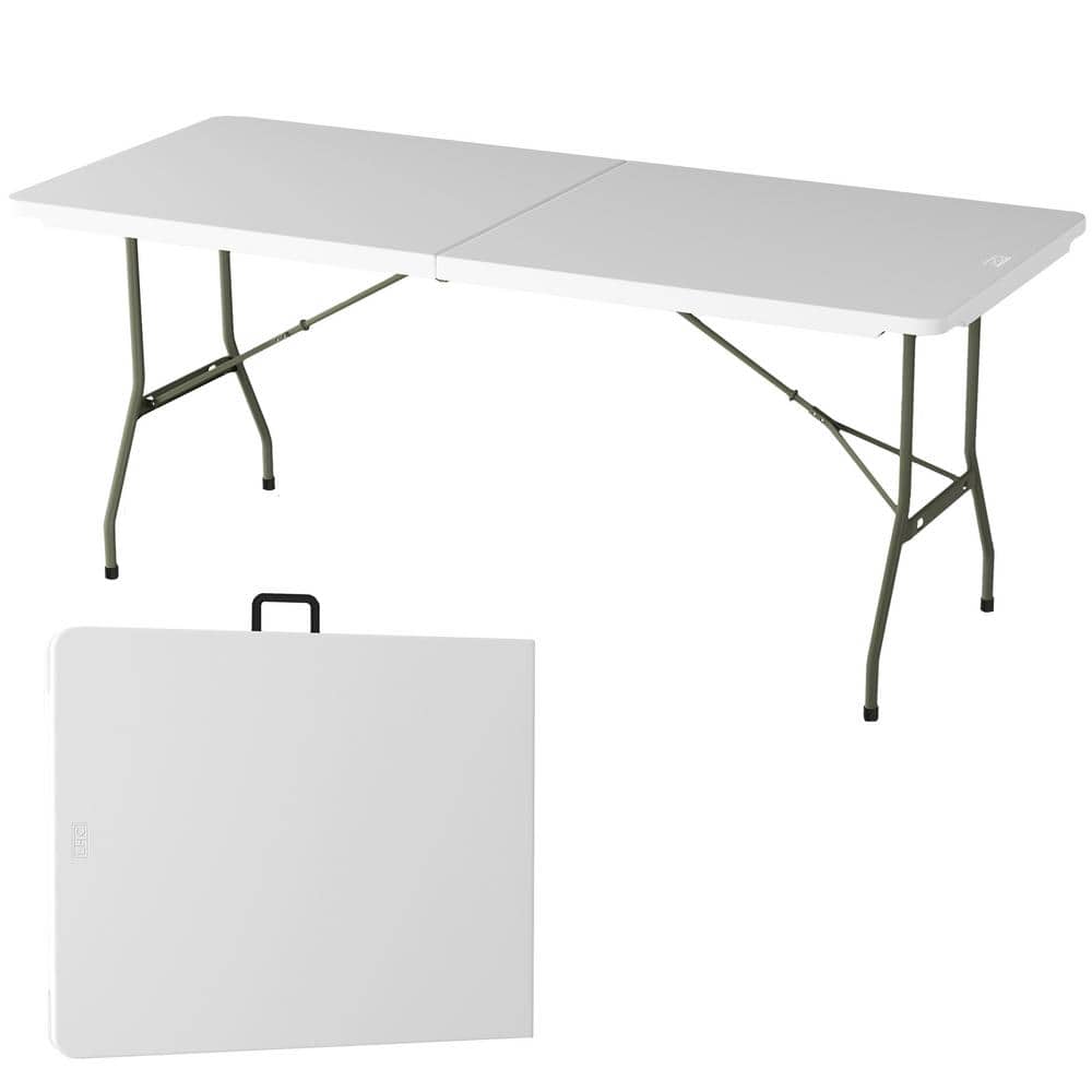 Lavish Home 6 ft. Folding Utility Table with Plastic Tabletop