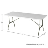 Lavish Home 6 ft. Folding Utility Table with Plastic Tabletop