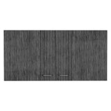 Amucolo 39.3 in. W x 12.6 in. D x 19.3 in. H White and Smokey Gray Ready to Assemble Wall Kitchen Cabinet with Double Doors