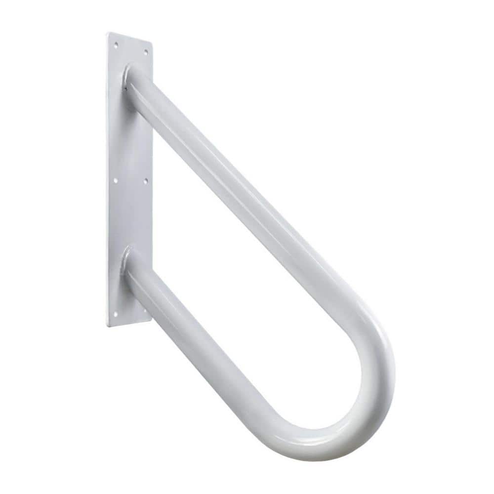 Angel Sar 18 in. Metal Handrails for Outdoor Steps Wall Mount, U-Shaped Handrail with Powder Coated, Stair Handrails for 1-2 Steps