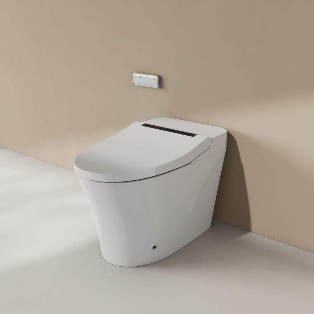 ANGELES HOME Elongated Bidet Toilet with Auto Flush, Soft Close, and Night Light