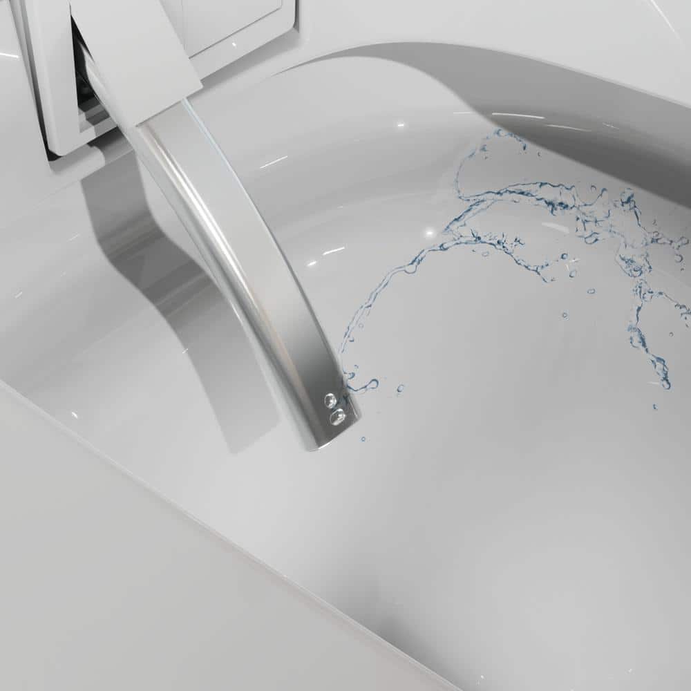 ANGELES HOME Rectangular Bidet Toilet with Auto Open/Close Lid & Night Light