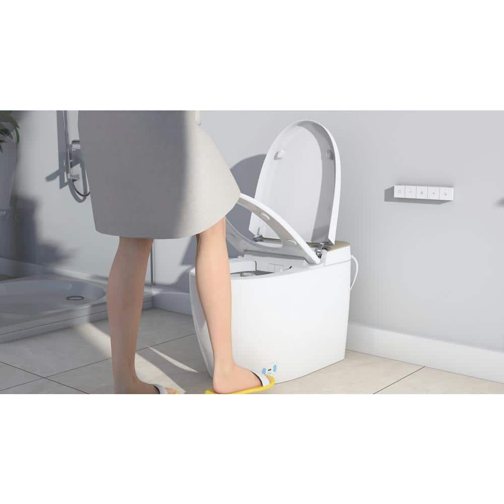 ANGELES HOME Elongated Smart Toilet with Auto Open/Close, Heated Seats, and Remote Control