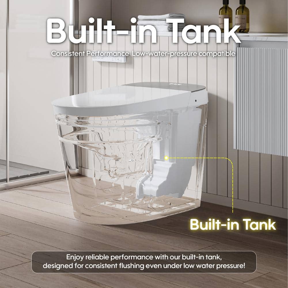 ANGELES HOME Smart Bidet Toilet with Built-in Tank, Auto Flush & UV Sterilization