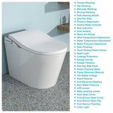 ANGELES HOME Elongated Smart Bidet Toilet with Heated Seat, Foot Sensor, and Smart Remote Control