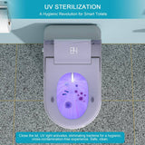 ANGELES HOME Elongated Smart Bidet Toilet with Heated Seat, Foot Sensor, and Smart Remote Control