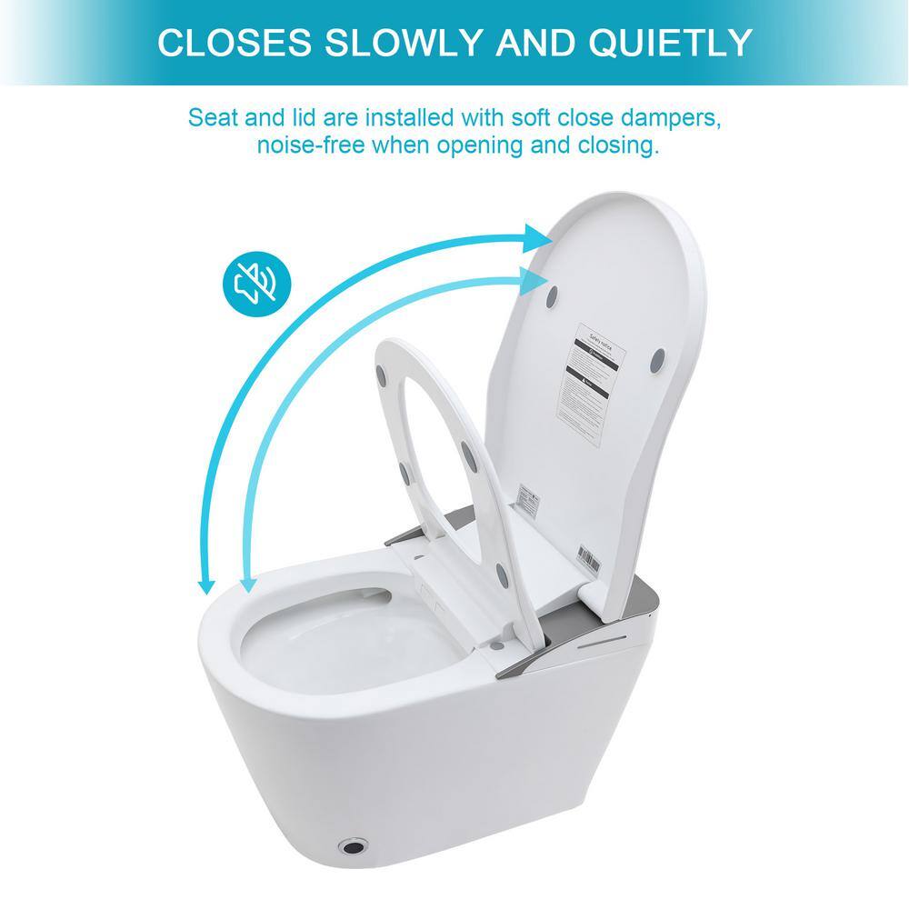 ANGELES HOME Elongated Smart Bidet Toilet with Heated Seat, Foot Sensor, and Smart Remote Control