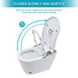 ANGELES HOME Elongated Smart Bidet Toilet with Heated Seat, Foot Sensor, and Smart Remote Control