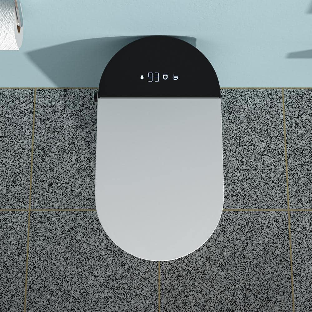 ANGELES HOME Smart Elongated Bidet Toilet with Auto Features, 1.28 GPF, White