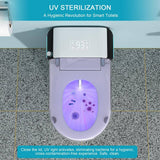 ANGELES HOME Elongated Bidet Toilet 1.28 GPF with Foot Sensor and Auto Flushing
