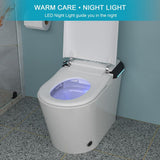 ANGELES HOME Elongated Bidet Toilet 1.28 GPF with Foot Sensor and Auto Flushing