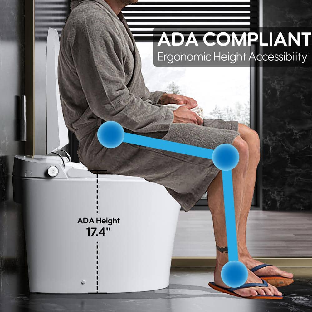ANGELES HOME Smart Bidet Toilet with Heated Seat and Auto Features