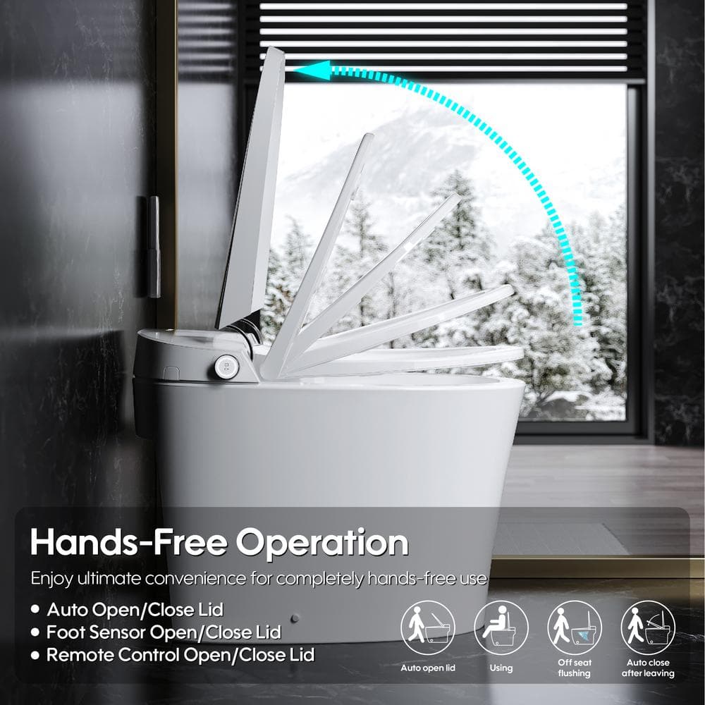 ANGELES HOME Smart Bidet Toilet with Heated Seat and Auto Features