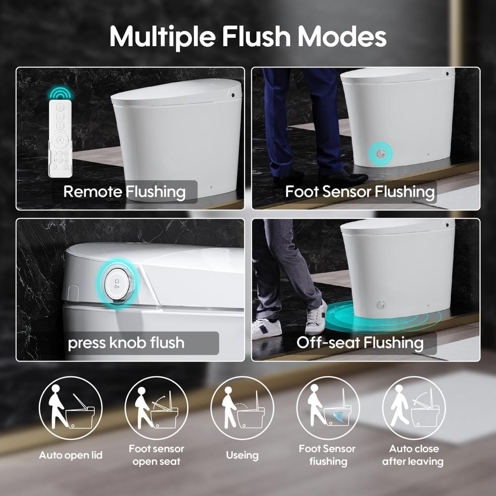 ANGELES HOME Smart Bidet Toilet with Heated Seat and Auto Features