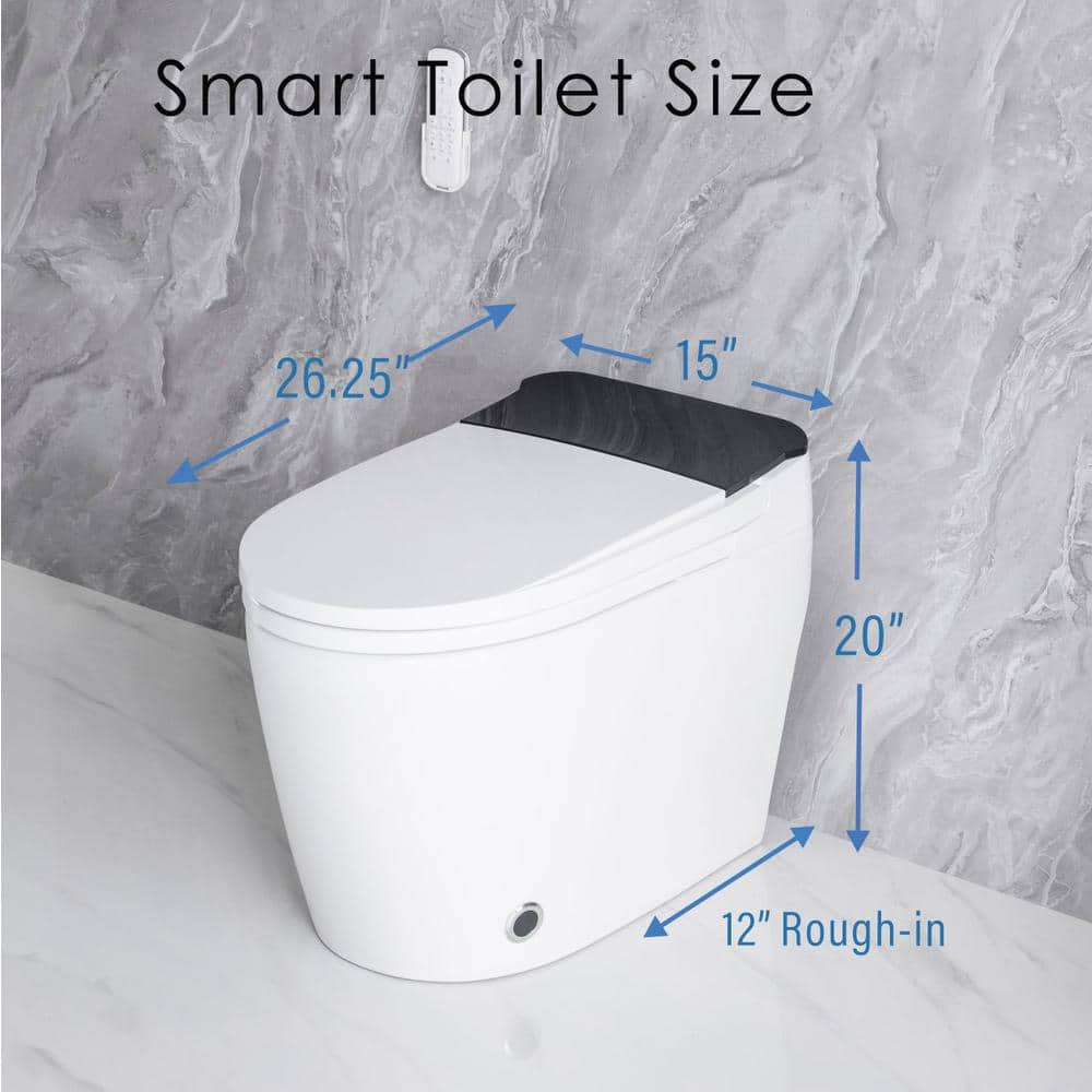 ANGELES HOME Smart Bidet Toilet with Heated Seat and LED Display
