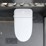 ANGELES HOME Elongated Bidet Toilet, 1.28 GPF, White, Auto Open/Close, LED Display