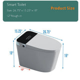 ANGELES HOME Elongated Bidet Toilet with Auto Features & Heated Seat