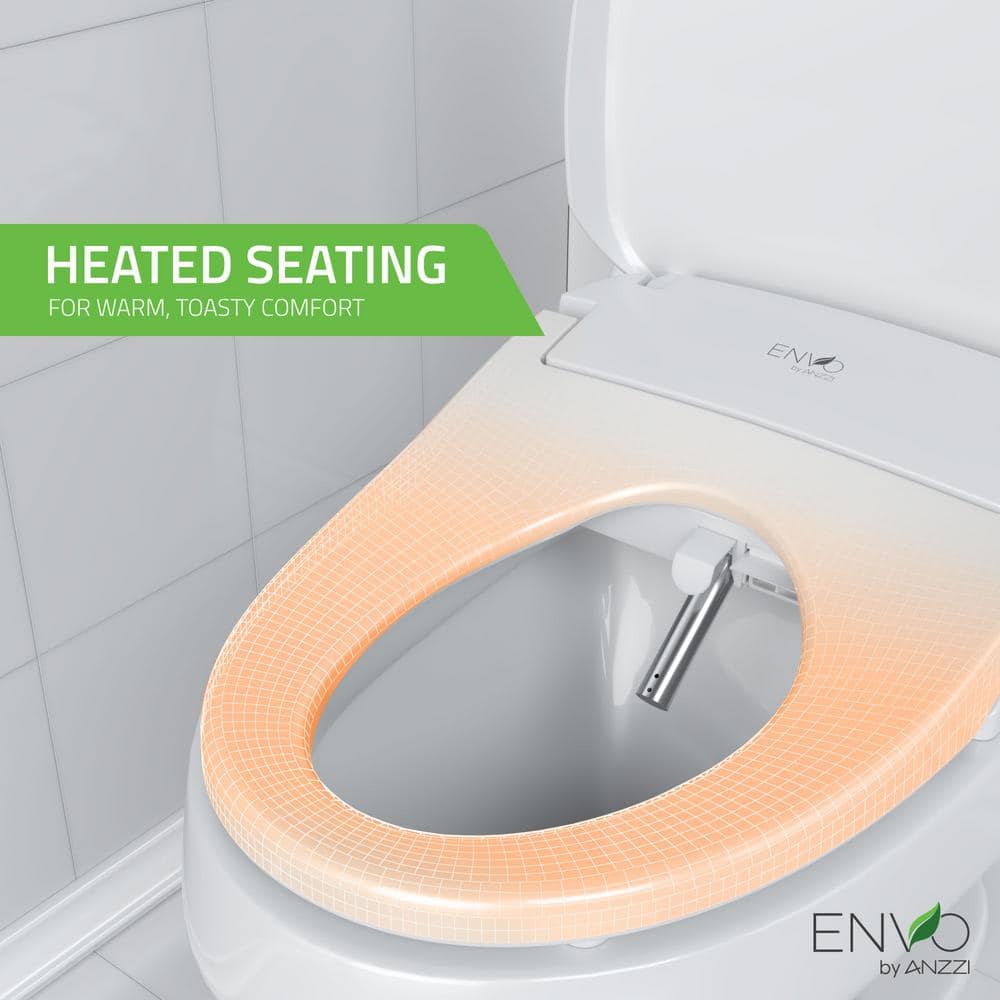ANZZI Dive Smart Electric Bidet Toilet Seat with Remote Control and Heated Seat