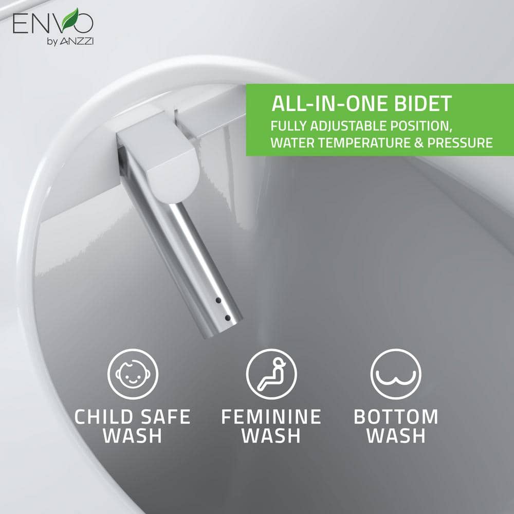 ANZZI Dive Smart Electric Bidet Toilet Seat with Remote Control and Heated Seat
