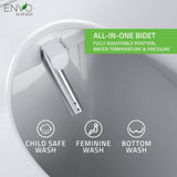 ANZZI Dive Smart Electric Bidet Toilet Seat with Remote Control and Heated Seat