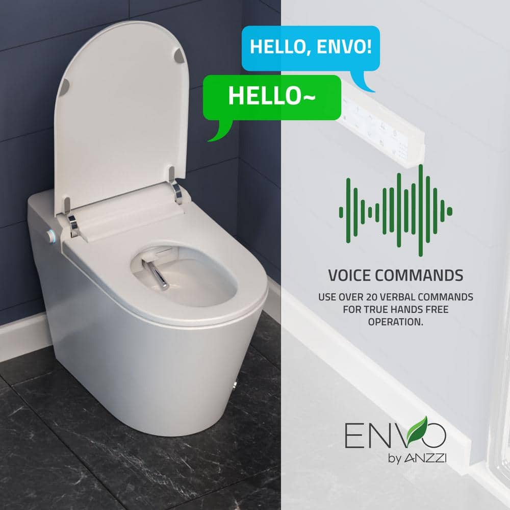 ANZZI ENVO Echo Smart Bidet Toilet with Auto Flush & Heated Seat