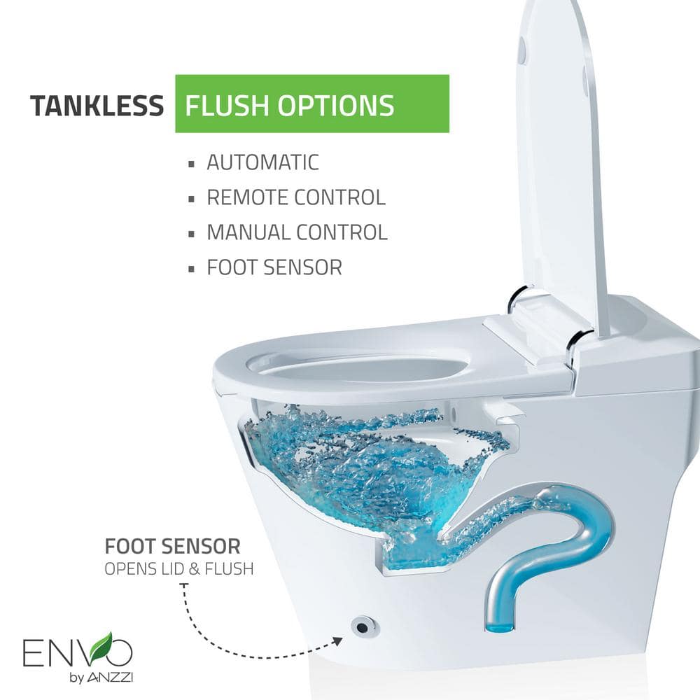ANZZI ENVO Echo 1.28 GPF Smart Bidet Toilet with Heated Seat