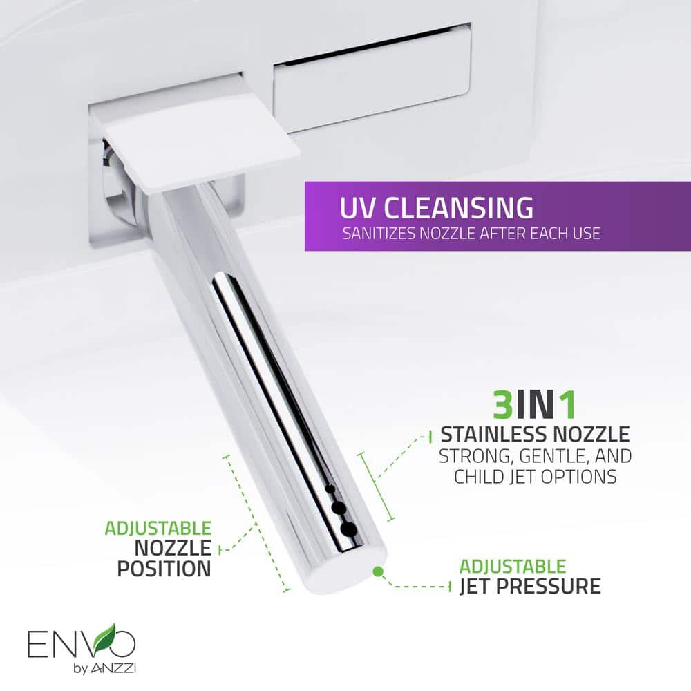 ANZZI ENVO Echo 1.28 GPF Smart Bidet Toilet with Heated Seat