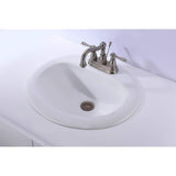 ANZZI Cadenza Series 20.5 x 18 in. Vitreous China Drop-In Bathroom Sink Basin, 7.5 in. Bowl Depth, White